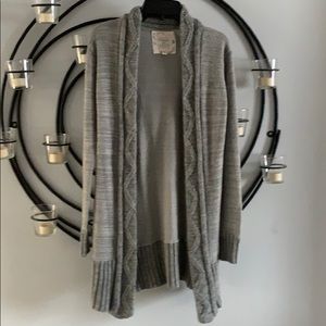 Gray long sweater cardigan size M